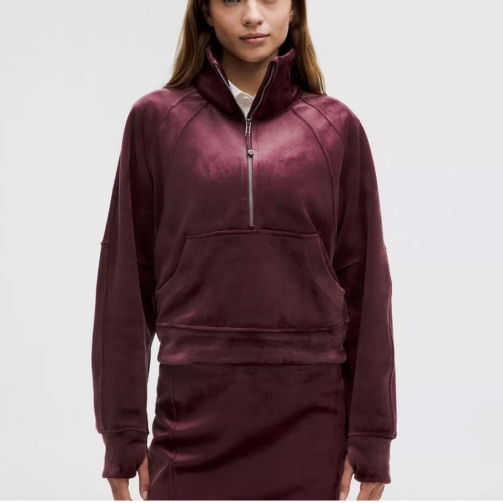 Lululemon Scuba Half-Zip Oversized Velvet Pullover Size XS/S
